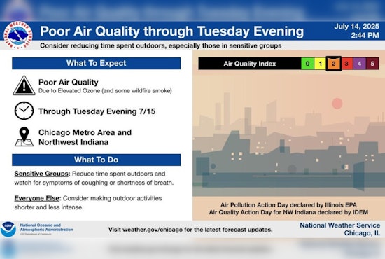 Chicago and Northwest Indiana Under Air Quality Alert as Canadian Wildfires Impact Region