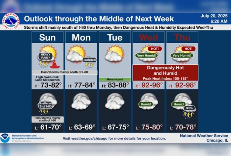 Chicagoans to Face a Week of Thunderstorms and Sweltering Heat, Relief on the Horizon
