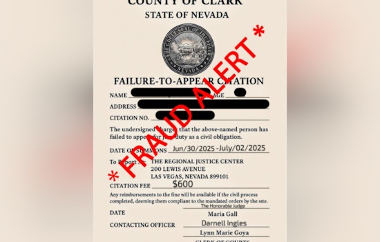 Clark County Officials Warn of Surge in Fake Court Citation Scams in Las Vegas Area