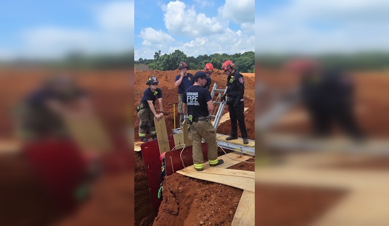 Clarksville Man Rescued Unharmed from Trench Collapse at Construction Site by Local Emergency Teams