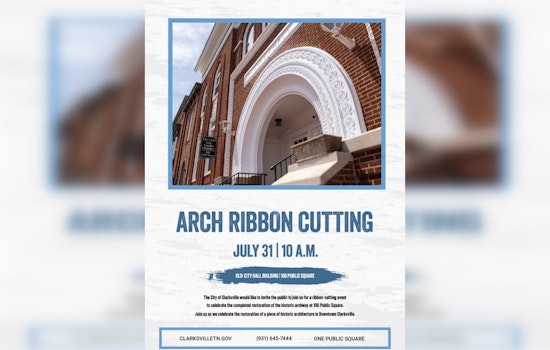 Clarksville to Celebrate Restoration of Historic Public Square Archway with Ribbon-Cutting Ceremony