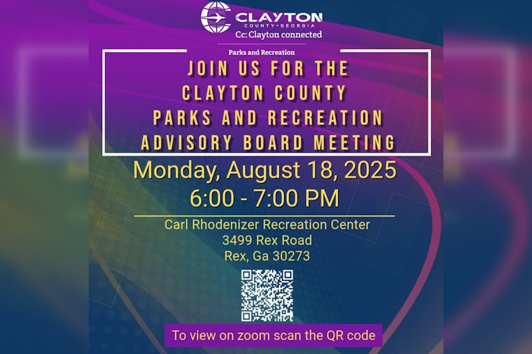 Clayton County Invites Public to Discuss Parks and Recreation Future at Advisory Board Meeting