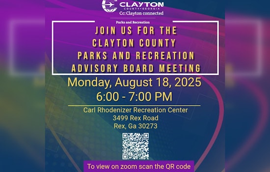 Clayton County Invites Public to Discuss Parks and Recreation Future at Advisory Board Meeting