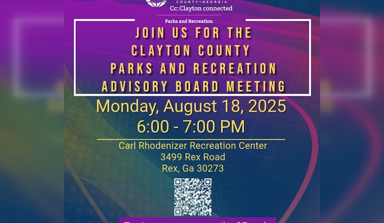 Clayton County Invites Public to Discuss Parks and Recreation Future at Advisory Board Meeting