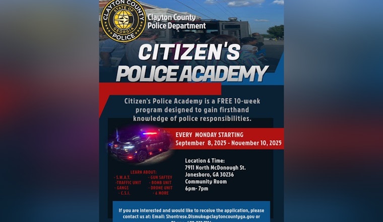 Clayton County Police Department Launches Citizens Police Academy to Enhance Community Relations