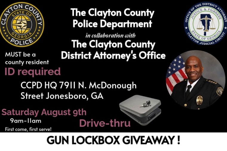Clayton County Police to Distribute Free Gun Lockboxes to Promote Firearm Safety in Jonesboro