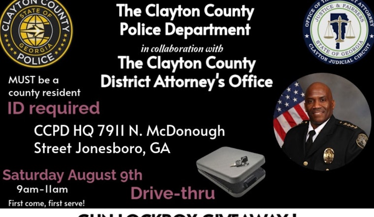 Clayton County Police to Distribute Free Gun Lockboxes to Promote Firearm Safety in Jonesboro