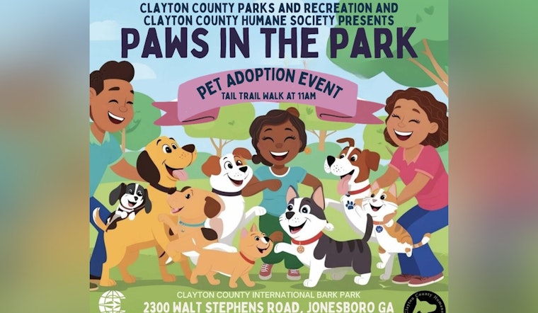 Clayton County Rolls Out the Welcome Mat for Four-Legged Friends at "Paws in the Park" Pet Adoption Event