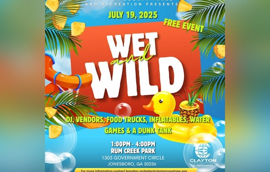 Clayton County to Host Free 'July Is… Wet & Wild' Event with Water Inflatables and Live DJ Entertainment