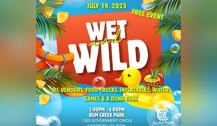 Clayton County to Host Free 'July Is… Wet & Wild' Event with Water Inflatables and Live DJ Entertainment