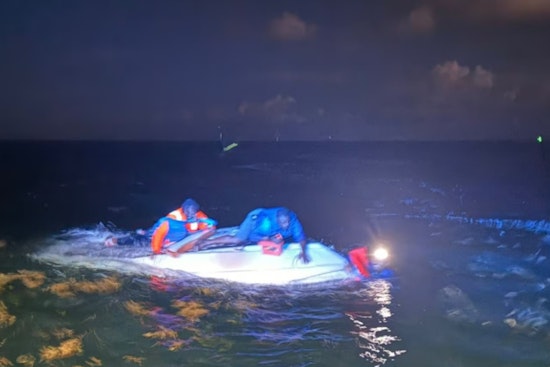 Coast Guard Rescues Three After Vessel Capsizes Near Government Cut, Miami Beach