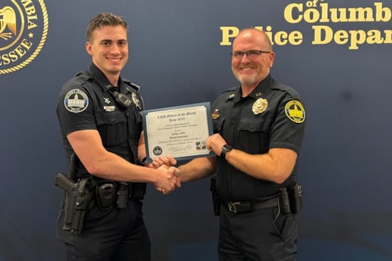 Columbia Police Department in Tennessee Honors Officer of the Month for Major Drug Bust
