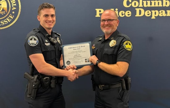 Columbia Police Department in Tennessee Honors Officer of the Month for Major Drug Bust