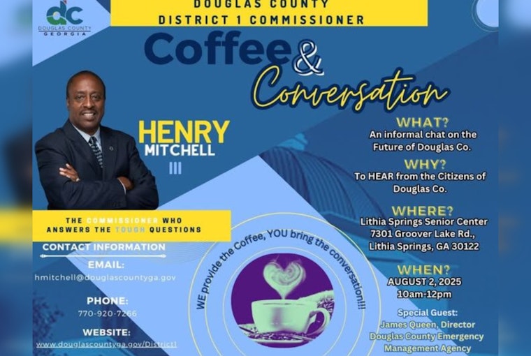 Commissioner Mitchell and EMA Director to Host 'Coffee & Conversation' in Lithia Springs for District 1 Engagement