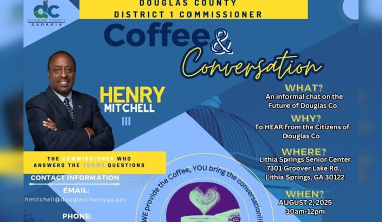 Commissioner Mitchell and EMA Director to Host 'Coffee & Conversation' in Lithia Springs for District 1 Engagement