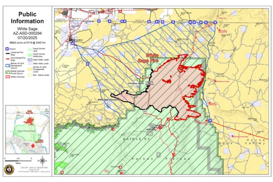 Containment of White Sage Fire Increases to 31% as Firefighters Fortify Lines, Highway 89A Closure Continues Amid Safety Efforts