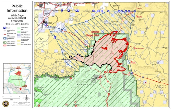 Containment of White Sage Fire Increases to 31% as Firefighters Fortify Lines, Highway 89A Closure Continues Amid Safety Efforts