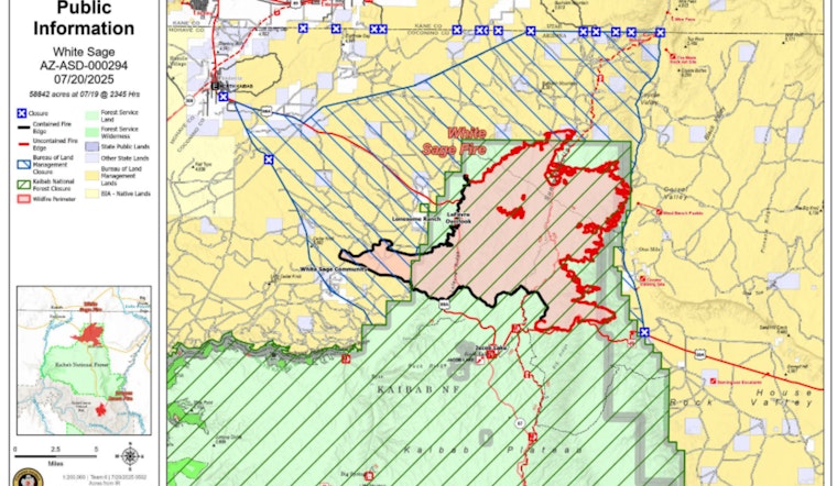 Containment of White Sage Fire Increases to 31% as Firefighters Fortify Lines, Highway 89A Closure Continues Amid Safety Efforts