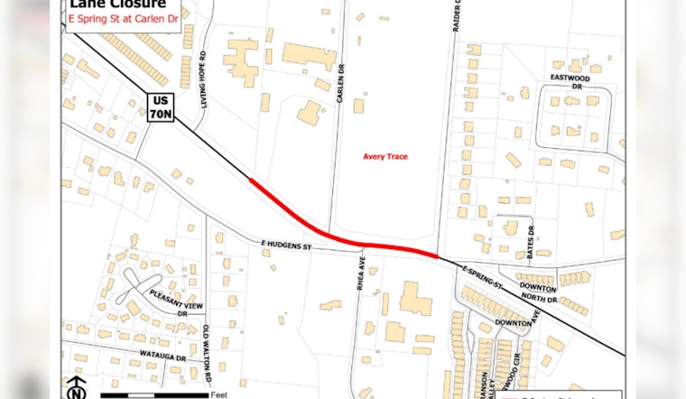 Cookeville Commuters Alert, Roadwork on East Spring Street to Impact Westbound Traffic