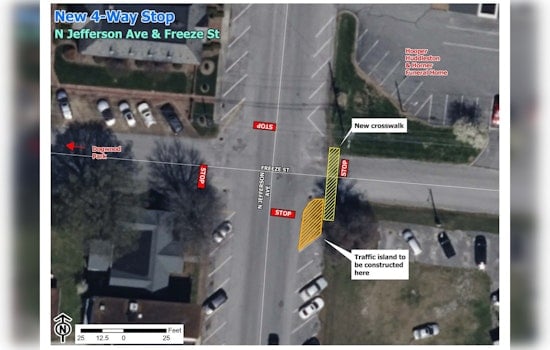 Cookeville to Implement New Four-Way Stop at North Jefferson and Freeze Street for Enhanced Safety