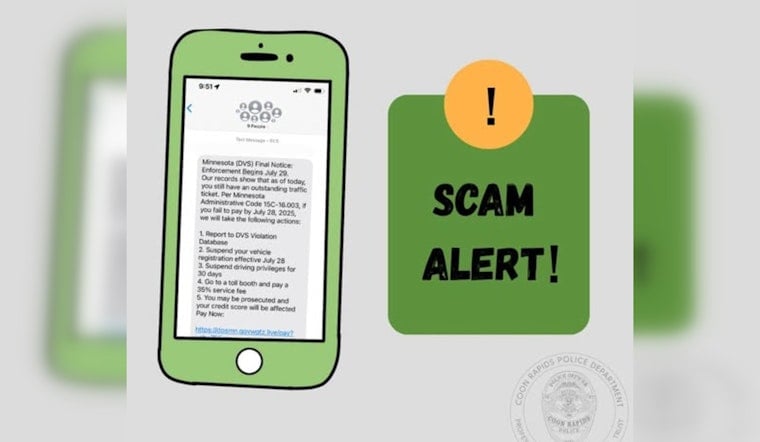 Coon Rapids Police Department Alerts Public to Rise in Scam Text Messages Urging Vigilance Against Digital Threats