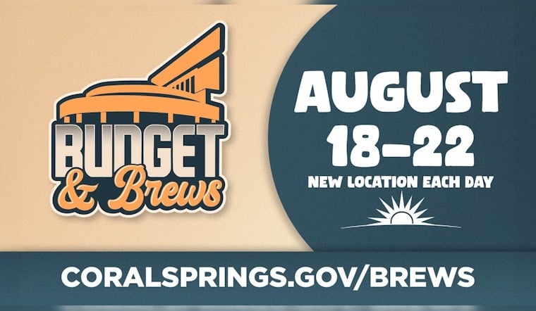 Coral Springs Invites Residents to Budget and Brews Series for a Blend of Fiscal Education and Coffee