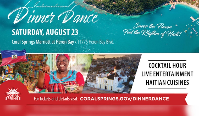 Coral Springs to Host Cultural Celebration Spotlighting Haiti at Annual International Dinner Dance