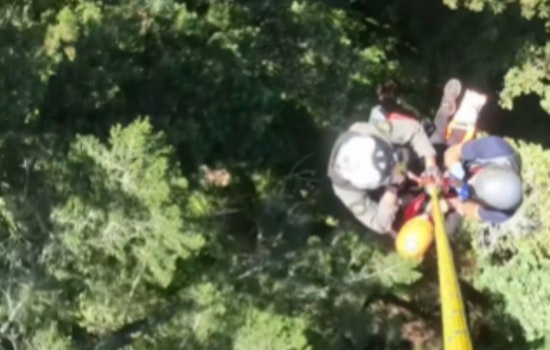 Daring Rescue by Sonoma County Sheriff's Helicopter Saves Injured Hiker Near Alpine Lake in Marin County