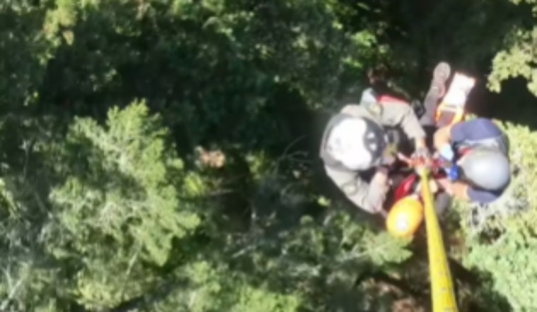 Daring Rescue by Sonoma County Sheriff's Helicopter Saves Injured Hiker Near Alpine Lake in Marin County