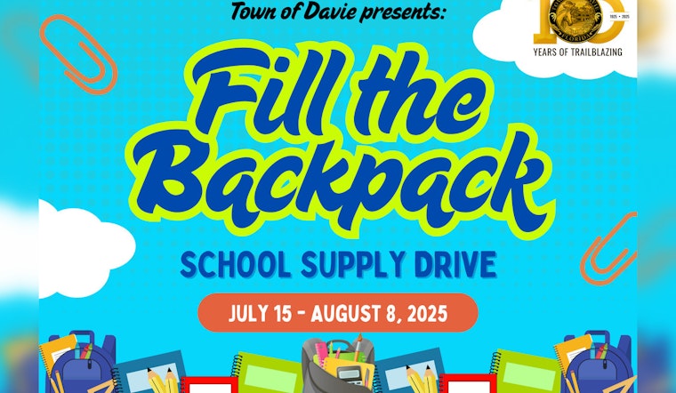 Davie Launches School Supply Donation Drive in Collaboration with Local Youth Organizations