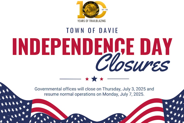 Davie to Celebrate National Park and Recreation Month with Special Hours and Events for Independence Day