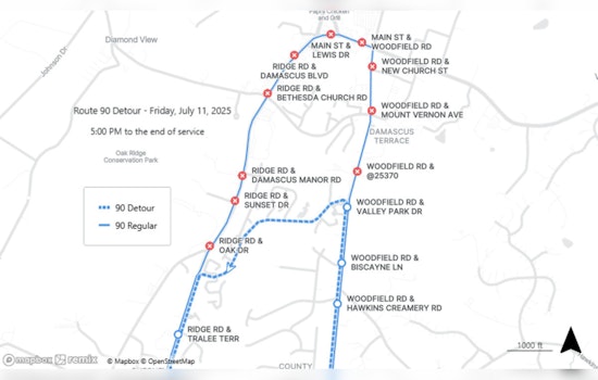 Detours Ahead: Ride On Bus Route 90 Alters Path for "Celebrate Damascus" Parade; Montgomery County Buses Remain Fare-Free