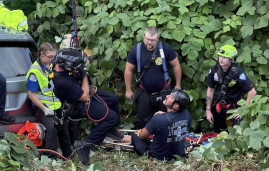 Driver Rescued After Vehicle Plummets Down 50-Foot Embankment in Gaston County