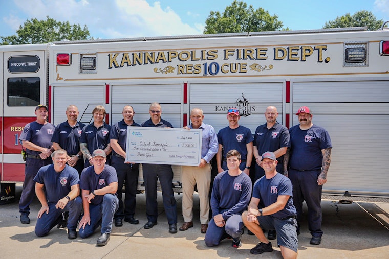 Duke Energy Foundation Grants $5,000 to Kannapolis Fire Department for Swift Water Rescue Equipment