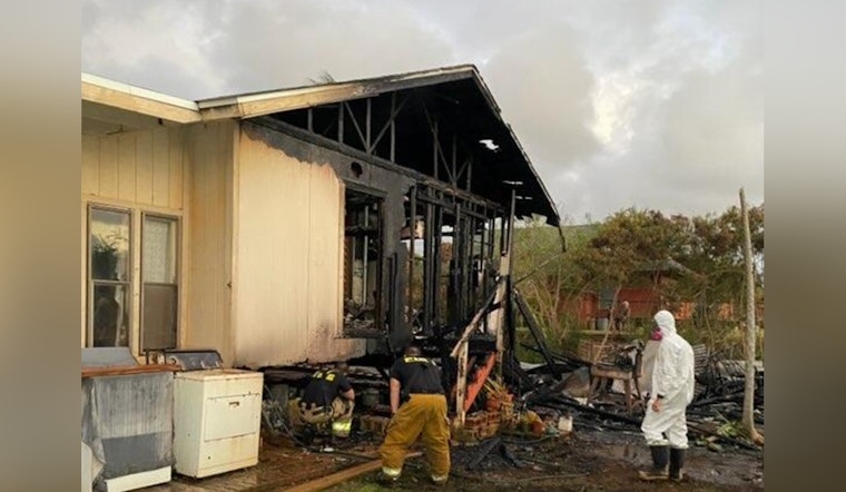 Early Morning Blaze in Anahola, Kaua'i Displaces Four Residents and a Dog, Damages Estimated at $303,000