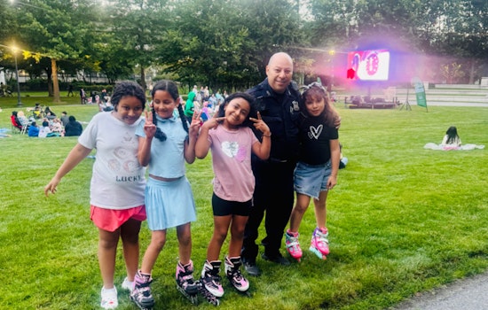 East Boston Community Bonds with Local Police at 'Summer on the Greenway' Movie Night
