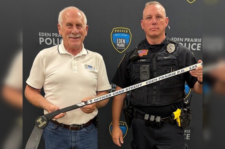 Eden Prairie Officer Achieves "Hat Trick" with Three DUI Arrests in One Shift; Honored with Commemorative Hockey Stick