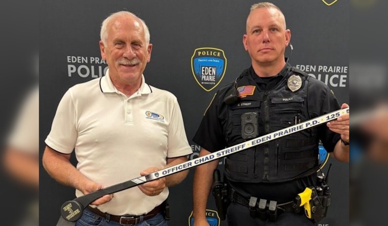Eden Prairie Officer Achieves "Hat Trick" with Three DUI Arrests in One Shift; Honored with Commemorative Hockey Stick