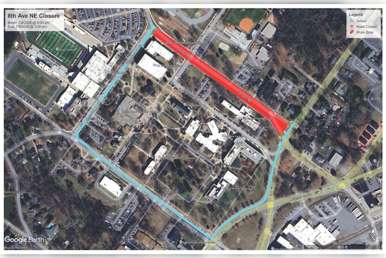 Eighth Avenue NE Closure to Affect Tuesday Traffic for Stormwater Repairs