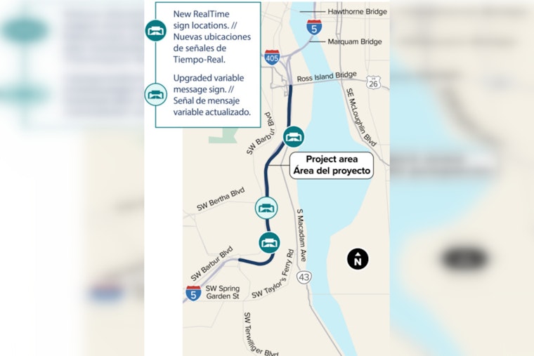 Expect Delays: Lane Closure on Portland's I-5 Southbound for RealTime Sign Installation