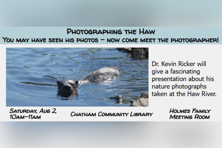 Explore the Beauty of Haw River's Wildlife Through Photography at Chatham Community Library Event in Pittsboro