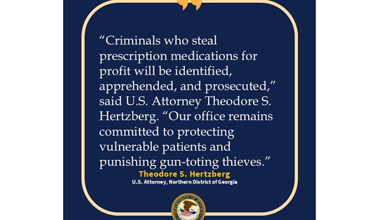 Fairburn Felon Sentenced to Nearly Five Years for Prescription Drug Heist and Firearm Possession