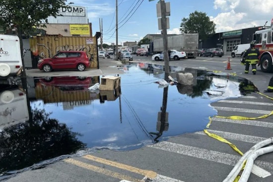 FDNY Responds to Asphalt Spill in Hunts Point Bronx After Tanker Overturns as Cleanup Efforts Continue