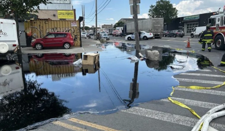 FDNY Responds to Asphalt Spill in Hunts Point Bronx After Tanker Overturns as Cleanup Efforts Continue