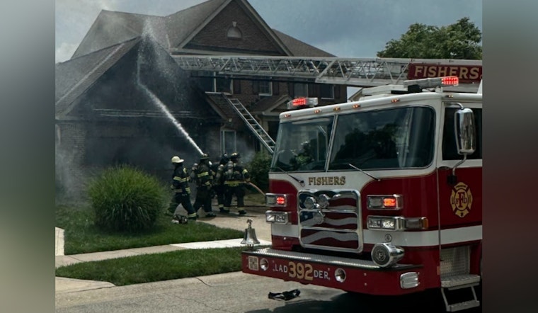 Fishers Community Rallies as Firefighters Quell Neighborhood Blaze Amid Intense Heat