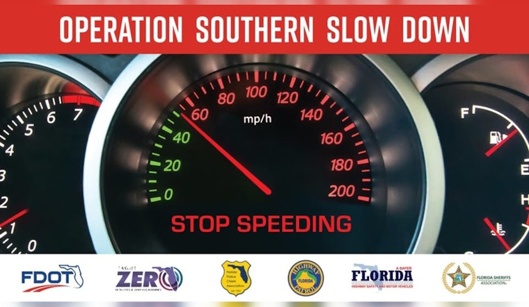 Florida Cranks Up Speed Enforcement with 8th Annual "Operation Southern Slow Down" Campaign