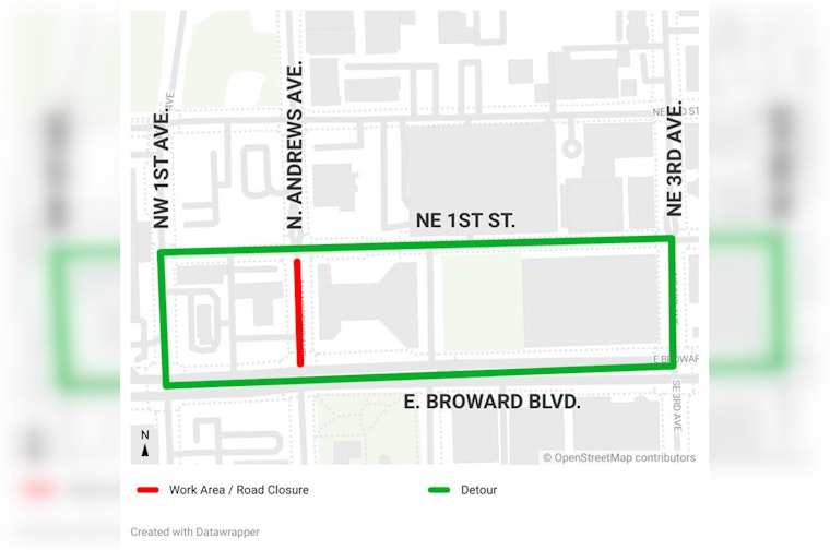 Fort Lauderdale to Undergo Asphalt Improvement Project on N. Andrews Avenue Starting August 4