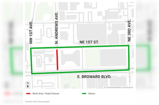 Fort Lauderdale to Undergo Asphalt Improvement Project on N. Andrews Avenue Starting August 4