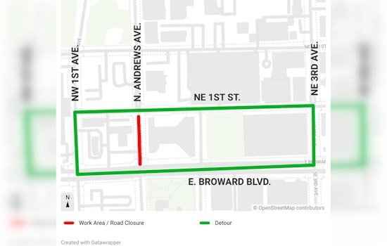 Fort Lauderdale to Undergo Asphalt Improvement Project on N. Andrews Avenue Starting August 4