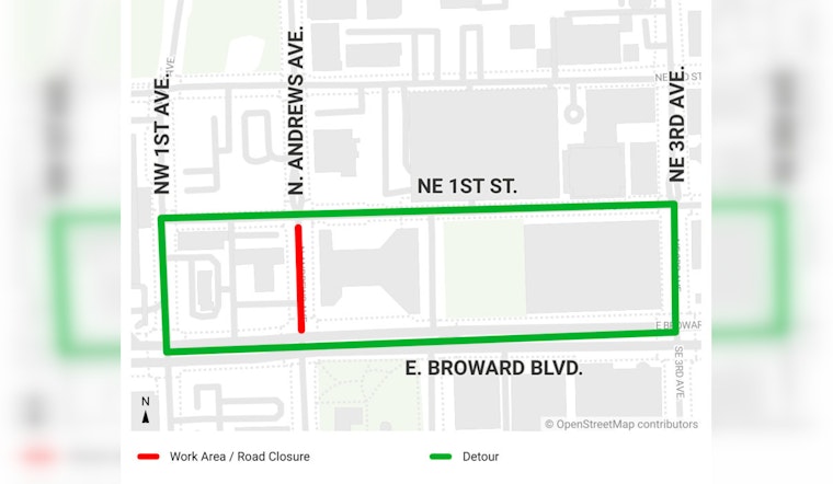 Fort Lauderdale to Undergo Asphalt Improvement Project on N. Andrews Avenue Starting August 4